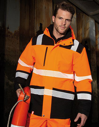 Printable Waterproof Softshell Safety Coat Result Safe-Guard R475X - Robocza