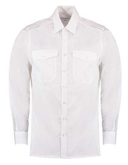 Men´s Tailored Fit Pilot Shirt Long Sleeve Kustom Kit KK134