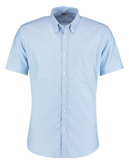 Men´s Slim Fit Workwear Oxford Shirt Short Sleeve Kustom Kit KK183