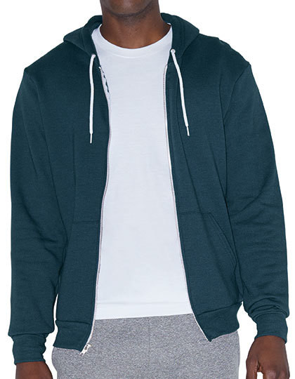 Unisex Flex Fleece Zip Hooded Sweatshirt American Apparel F497W - Tylko męskie