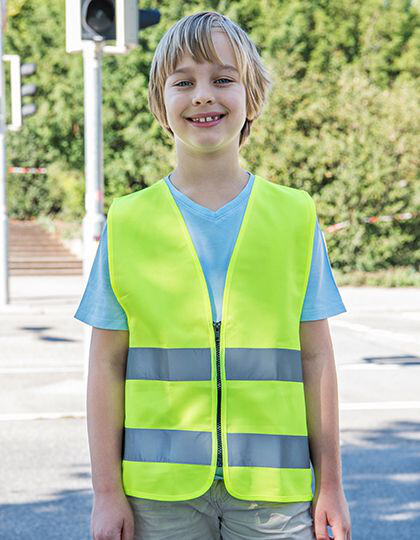 Kids´ Hi-Vis Safety Vest With Front Zipper Aalborg Korntex KWRX - Odzież reklamowa